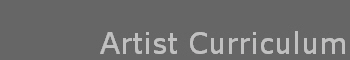 Artist Curriculum